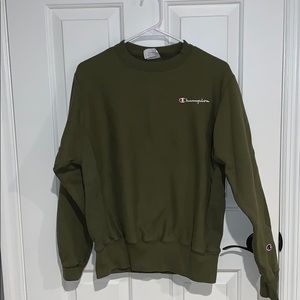 Olive Green Champion Sweatshirt